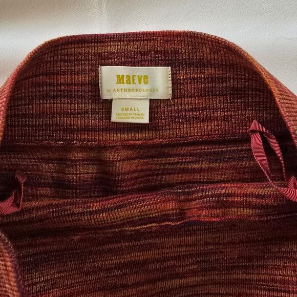 Anthropologie X Maeve Orange Space Dye Knit Midi Skirt Size Small - Picture 4 of 4